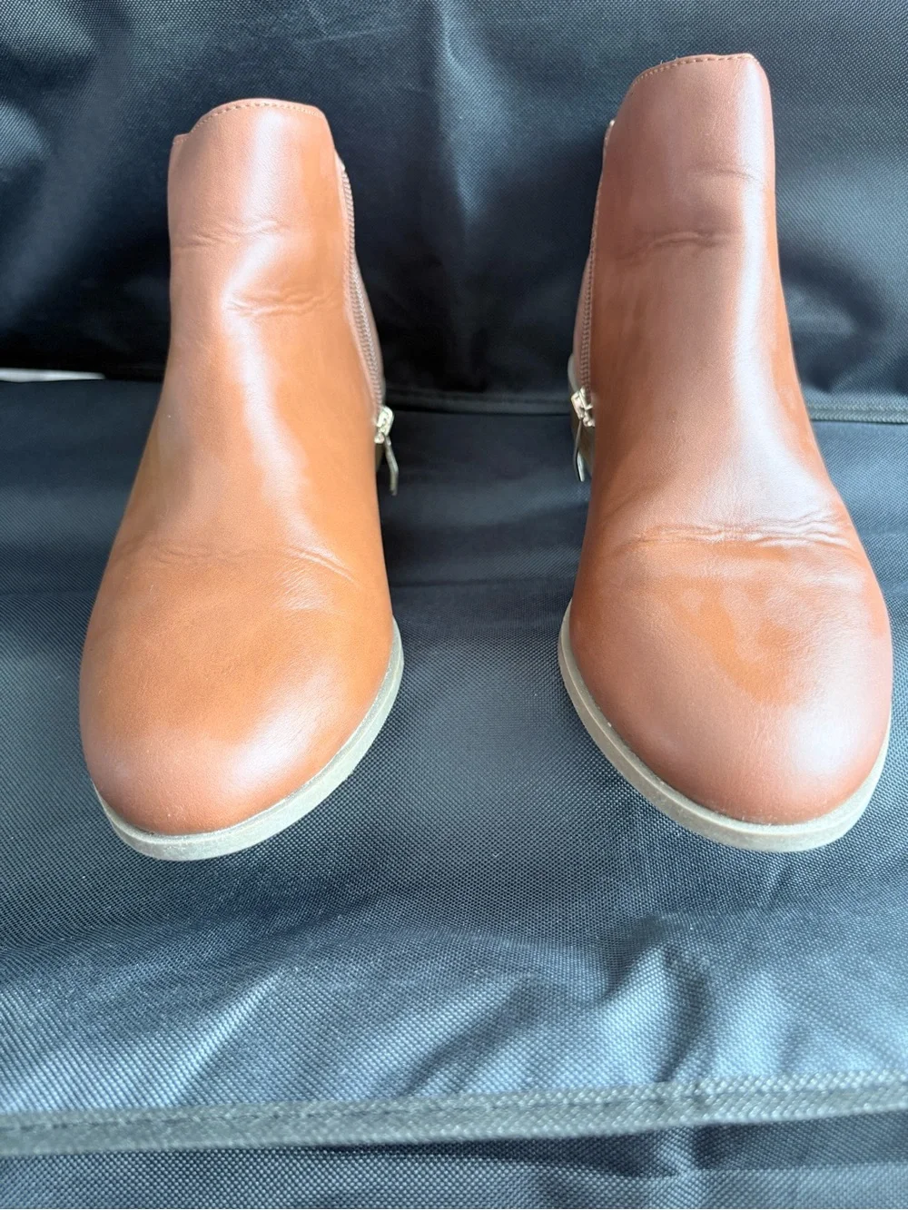 LC Lauren Conrad Cognac Leather Ankle Booties